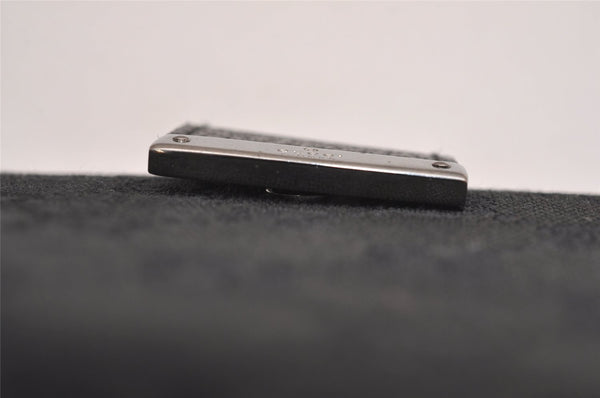 Authentic GUCCI Notebook Cover Purse GG Canvas Leather 115240 Black 3615J