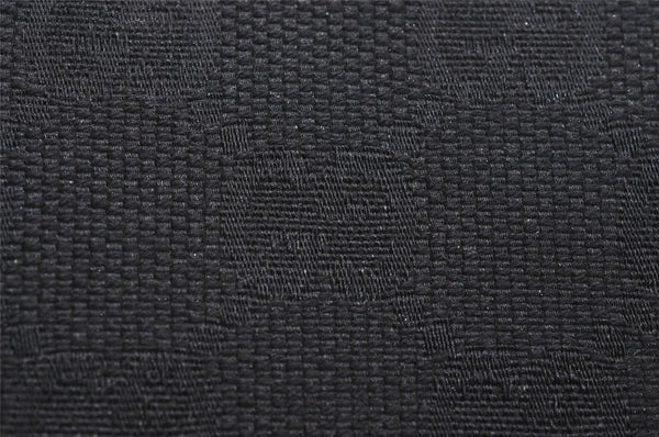 Authentic GUCCI Notebook Cover Purse GG Canvas Leather 115240 Black 3615J