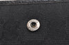 Authentic GUCCI Notebook Cover Purse GG Canvas Leather 115240 Black 3615J