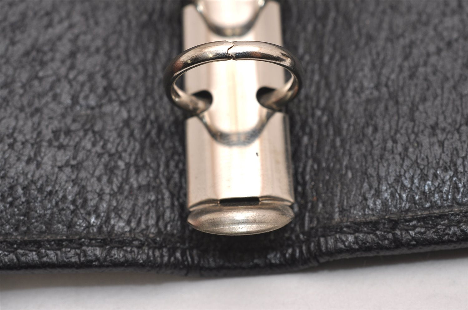 Authentic GUCCI Notebook Cover Purse GG Canvas Leather 115240 Black 3615J