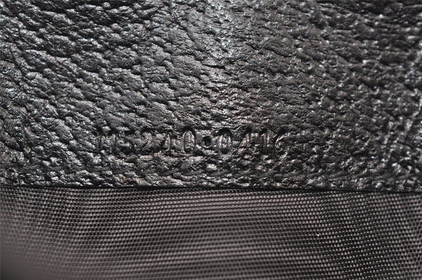 Authentic GUCCI Notebook Cover Purse GG Canvas Leather 115240 Black 3615J