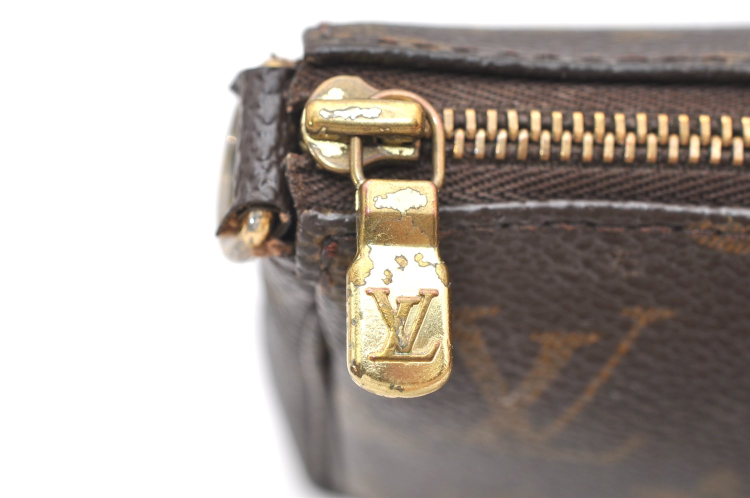 Authentic Louis Vuitton Monogram Pochette Accessoires Pouch M51980 LV 3615K