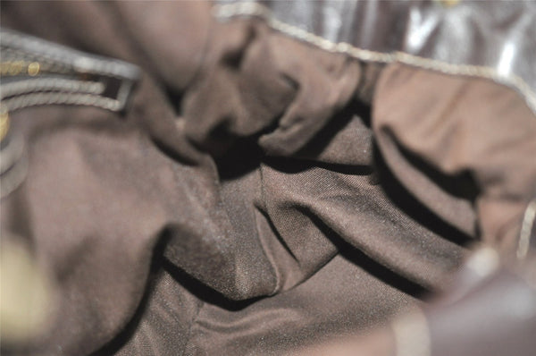 Authentic GUCCI Shoulder Hand Tote Bag GG Canvas Leather 203624 Brown 3616I