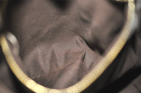 Authentic GUCCI Shoulder Hand Tote Bag GG Canvas Leather 203624 Brown 3616I