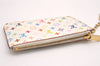 Authentic Louis Vuitton Monogram Multicolor Pochette Cles White Coin Purse 3616J