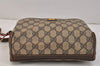Authentic GUCCI Rigate Line Shoulder Cross Bag Purse GG PVC Leather Brown 3616K