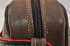 Authentic GUCCI Rigate Line Shoulder Cross Bag Purse GG PVC Leather Brown 3616K