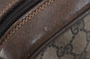 Authentic GUCCI Rigate Line Shoulder Cross Bag Purse GG PVC Leather Brown 3616K