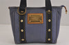 Authentic Louis Vuitton Antigua Cabas PM Hand Bag Blue M40090 LV 3617J