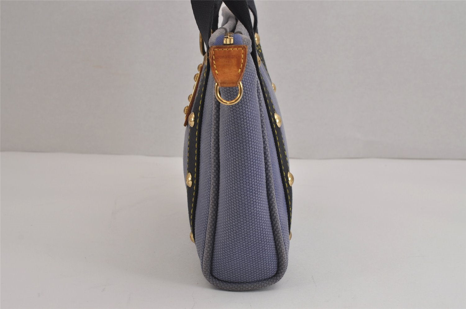 Authentic Louis Vuitton Antigua Cabas PM Hand Bag Blue M40090 LV 3617J