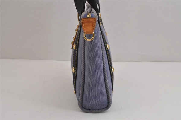 Authentic Louis Vuitton Antigua Cabas PM Hand Bag Blue M40090 LV 3617J