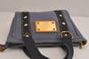 Authentic Louis Vuitton Antigua Cabas PM Hand Bag Blue M40090 LV 3617J