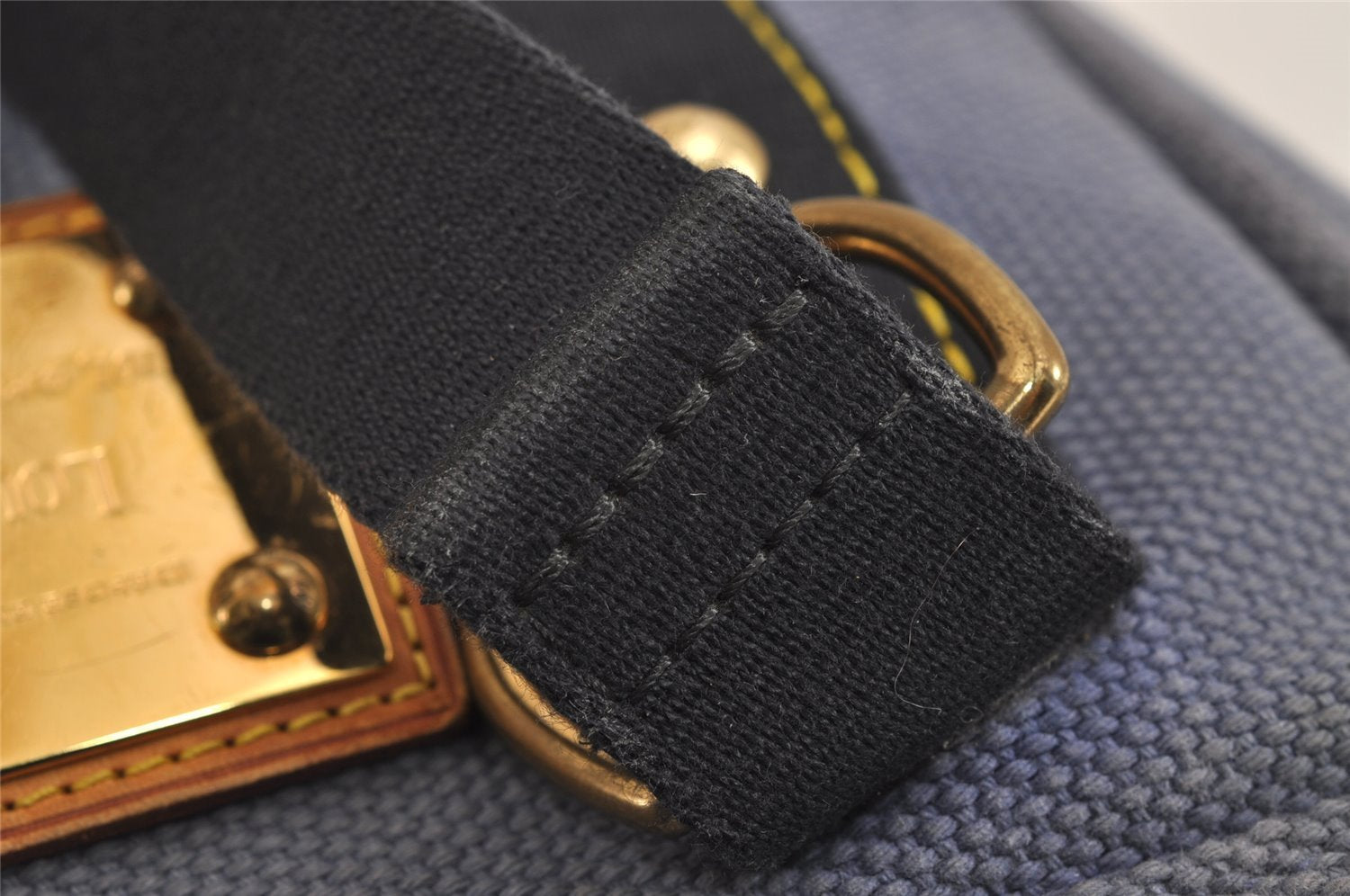 Authentic Louis Vuitton Antigua Cabas PM Hand Bag Blue M40090 LV 3617J