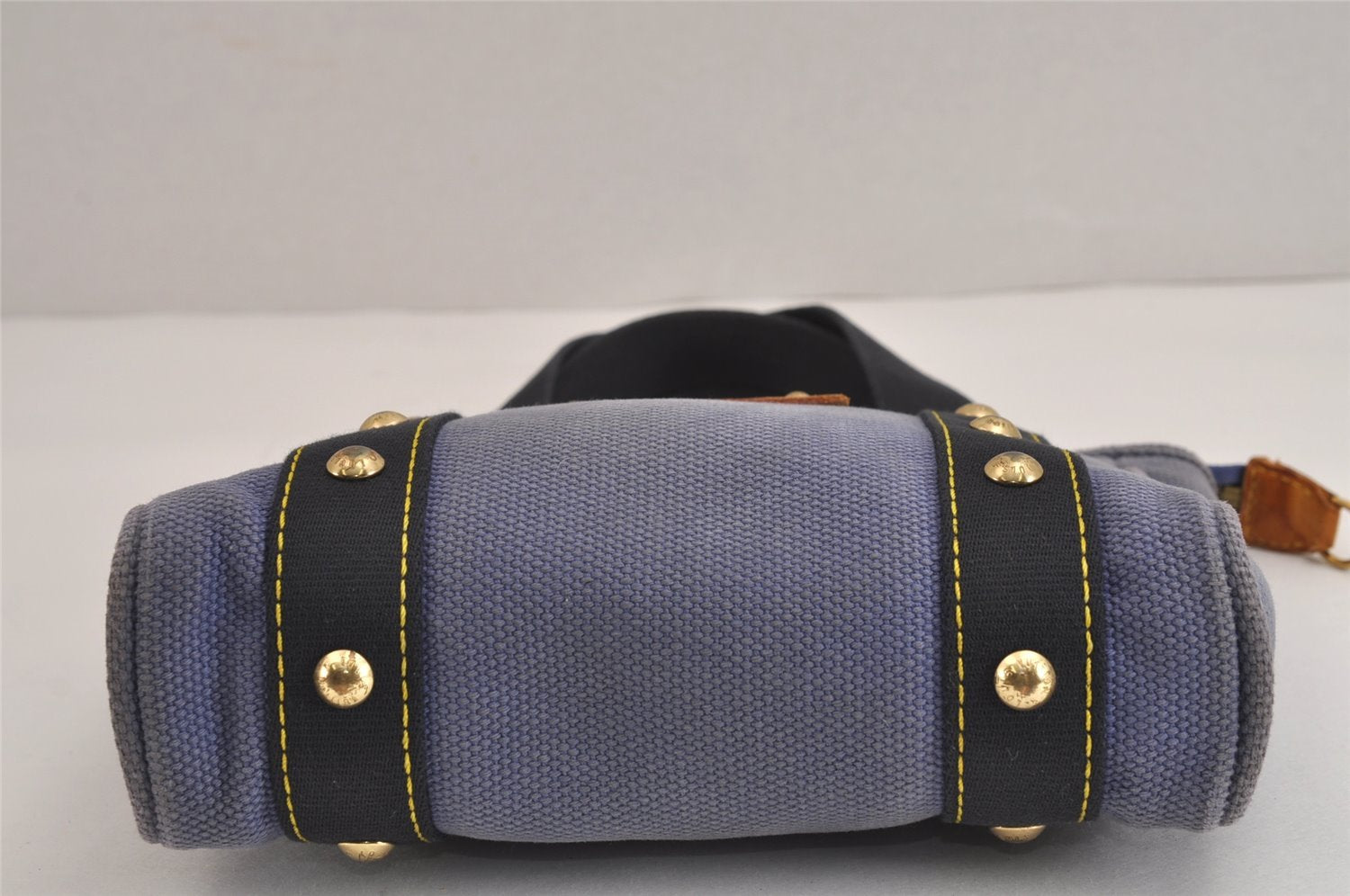 Authentic Louis Vuitton Antigua Cabas PM Hand Bag Blue M40090 LV 3617J