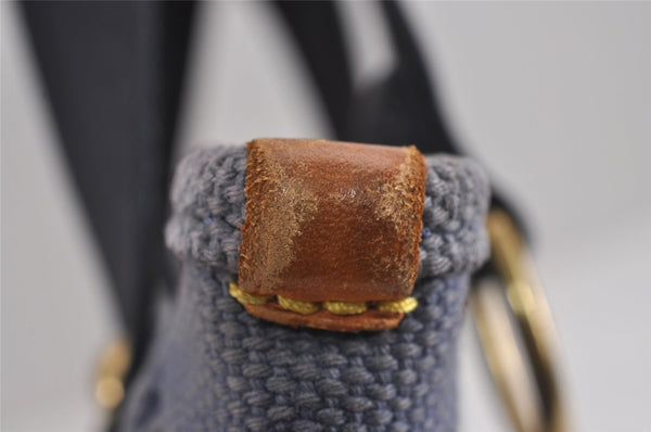 Authentic Louis Vuitton Antigua Cabas PM Hand Bag Blue M40090 LV 3617J