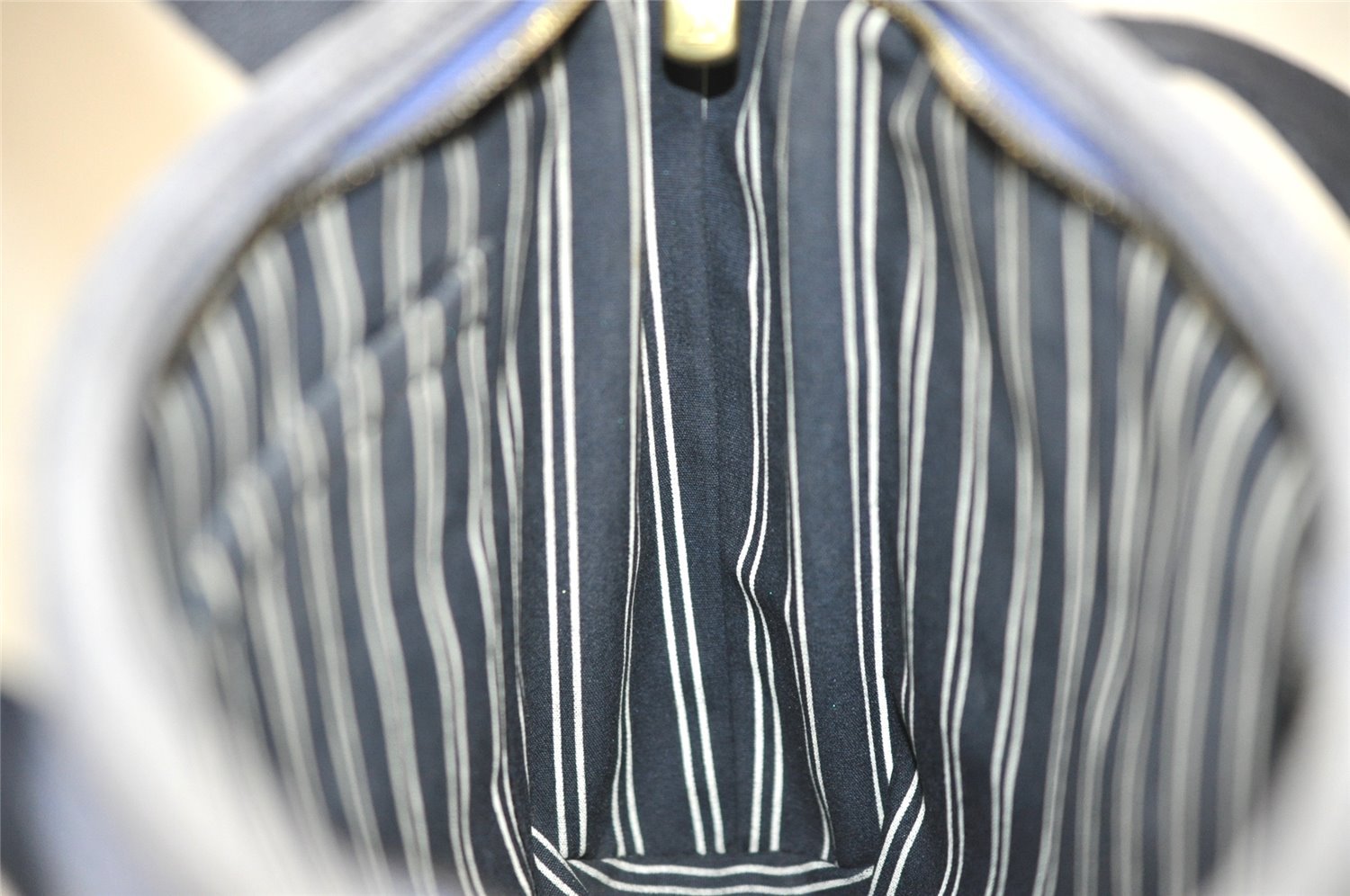 Authentic Louis Vuitton Antigua Cabas PM Hand Bag Blue M40090 LV 3617J