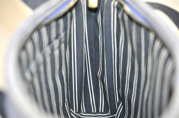 Authentic Louis Vuitton Antigua Cabas PM Hand Bag Blue M40090 LV 3617J