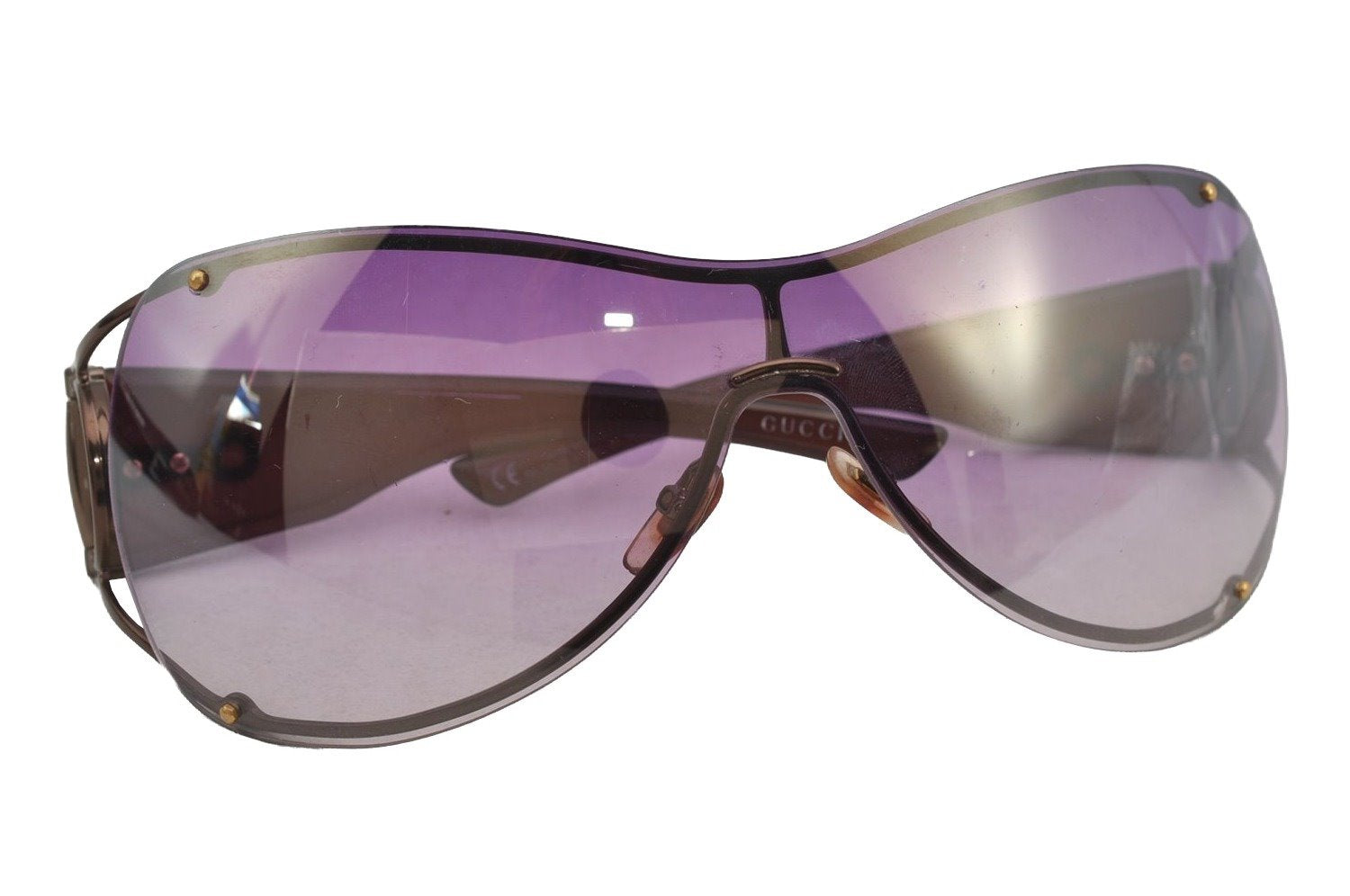 Authentic GUCCI Horsebit Vintage Sunglasses GG 2764/S Plastic Purple 3618J