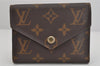 Auth Louis Vuitton Monogram Portefeuille Victorine Purse Wallet M62472 LV 3618K