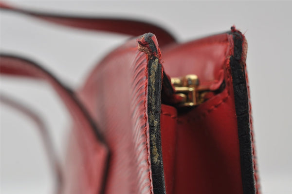 Authentic Louis Vuitton Epi Saint Jacques Hand Bag Red M52277 LV 3619I