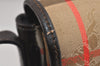 Authentic Burberrys Nova Check Shoulder Bag Canvas Leather Beige Junk 3619K