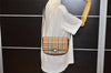 Authentic Burberrys Nova Check Shoulder Bag Canvas Leather Beige Junk 3619K