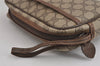 Authentic GUCCI Vintage Clutch Hand Bag Purse GG PVC Leather Brown 3620J