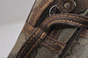 Authentic GUCCI Vintage Clutch Hand Bag Purse GG PVC Leather Brown 3620J