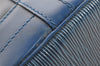 Authentic Louis Vuitton Epi Noe Shoulder Drawstring Bag Blue M44005 LV 3622I
