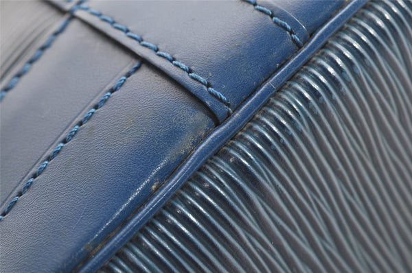 Authentic Louis Vuitton Epi Noe Shoulder Drawstring Bag Blue M44005 LV 3622I