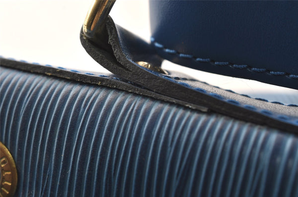 Authentic Louis Vuitton Epi Noe Shoulder Drawstring Bag Blue M44005 LV 3622I