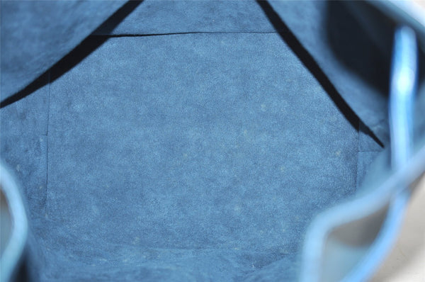 Authentic Louis Vuitton Epi Noe Shoulder Drawstring Bag Blue M44005 LV 3622I