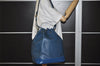 Authentic Louis Vuitton Epi Noe Shoulder Drawstring Bag Blue M44005 LV 3622I