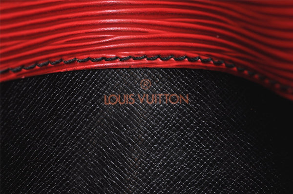 Authentic Louis Vuitton Epi Cartouchiere MM Shoulder Cross Bag M52247 Red 3623I
