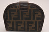 Authentic FENDI Vintage Zucca Bifold Wallet Purse Canvas Leather Brown 3623J