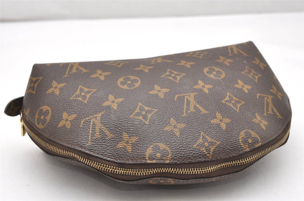 Auth Louis Vuitton Monogram Trousse Demi Ronde 23 Pouch M47520 Junk 3623K