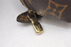Auth Louis Vuitton Monogram Trousse Demi Ronde 23 Pouch M47520 Junk 3623K