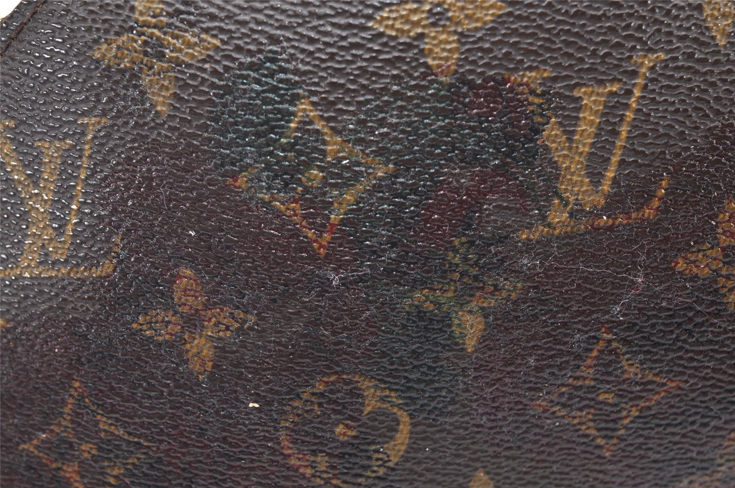 Auth Louis Vuitton Monogram Trousse Demi Ronde 23 Pouch M47520 Junk 3623K