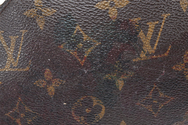 Auth Louis Vuitton Monogram Trousse Demi Ronde 23 Pouch M47520 Junk 3623K