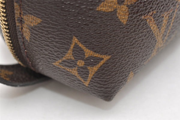 Auth Louis Vuitton Monogram Trousse Demi Ronde 23 Pouch M47520 Junk 3623K