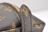 Auth Louis Vuitton Monogram Trousse Demi Ronde 23 Pouch M47520 Junk 3623K
