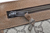 Authentic GUCCI GG Plus Clutch Hand Bag Purse PVC Leather Brown Junk 3624K