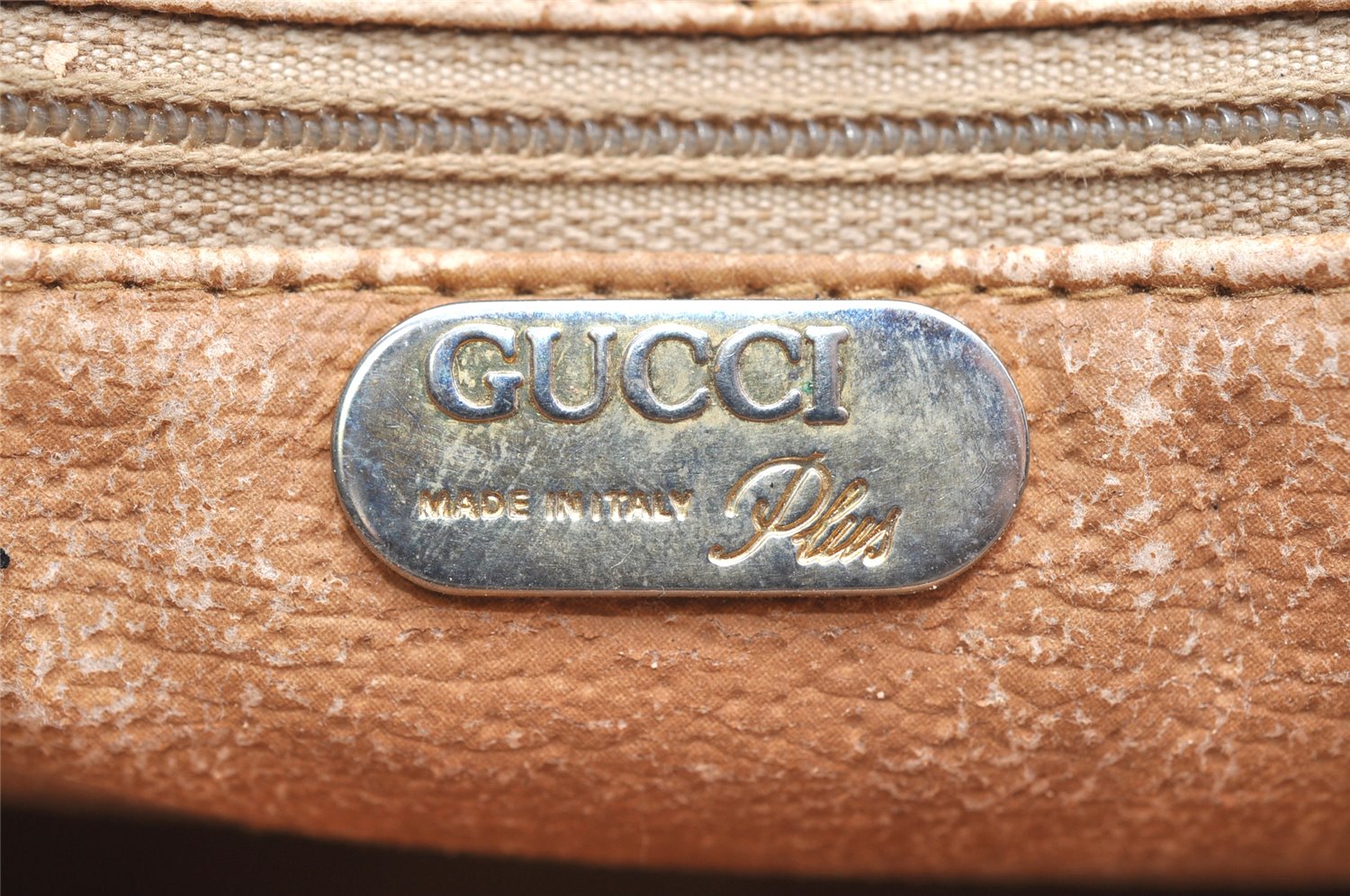 Authentic GUCCI GG Plus Clutch Hand Bag Purse PVC Leather Brown Junk 3624K
