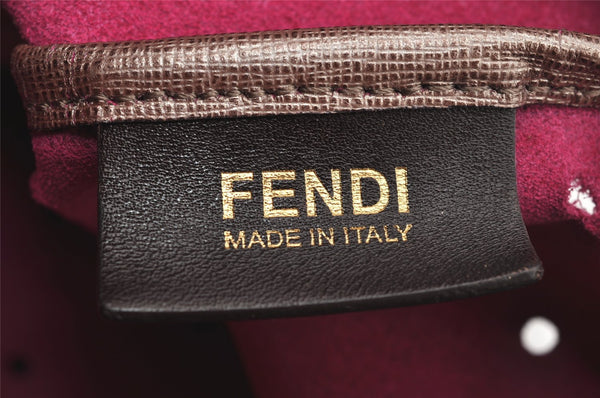 Authentic FENDI Vintage Leather Shoulder Tote Bag Pink 3625I