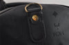 Authentic MCM Vintage PVC Leather 2Way Travel Boston Bag Black 3626J