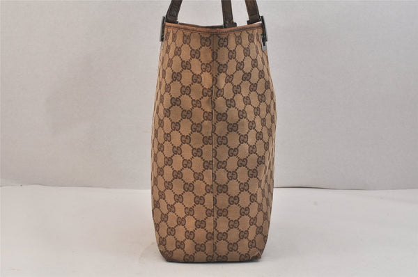 Authentic GUCCI Vintage Shoulder Tote Bag GG Canvas Leather 31243 Brown 3627K
