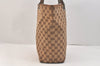 Authentic GUCCI Vintage Shoulder Tote Bag GG Canvas Leather 31243 Brown 3627K