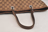 Authentic GUCCI Vintage Shoulder Tote Bag GG Canvas Leather 31243 Brown 3627K