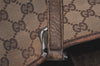Authentic GUCCI Vintage Shoulder Tote Bag GG Canvas Leather 31243 Brown 3627K