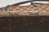 Authentic GUCCI Vintage Shoulder Tote Bag GG Canvas Leather 31243 Brown 3627K